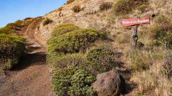 der Wanderweg steigt vom Piedra del Regidor an