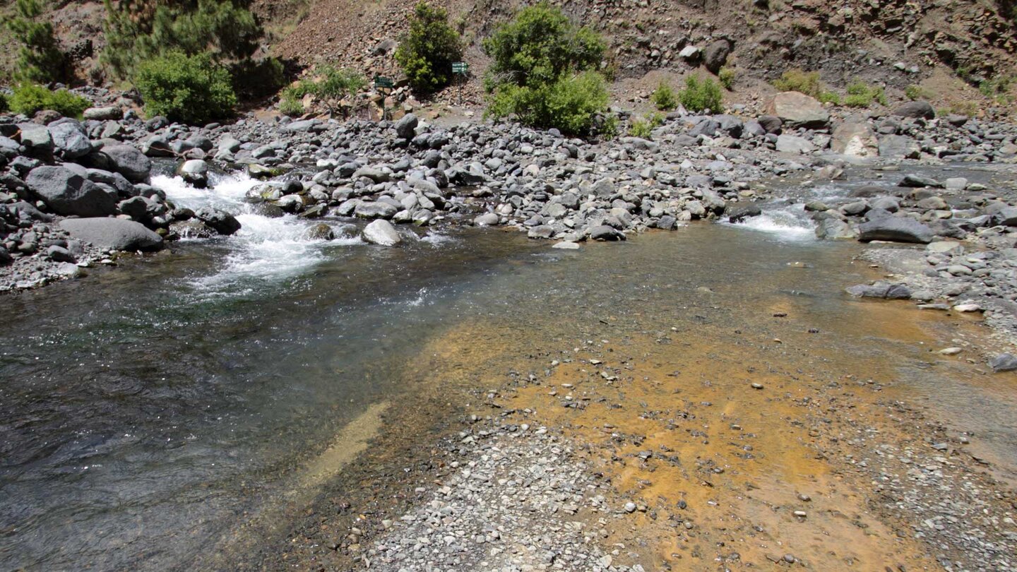bei Dos Aguas fließen der Rio Taburiente und der Rio Almendro Amargo zusammen