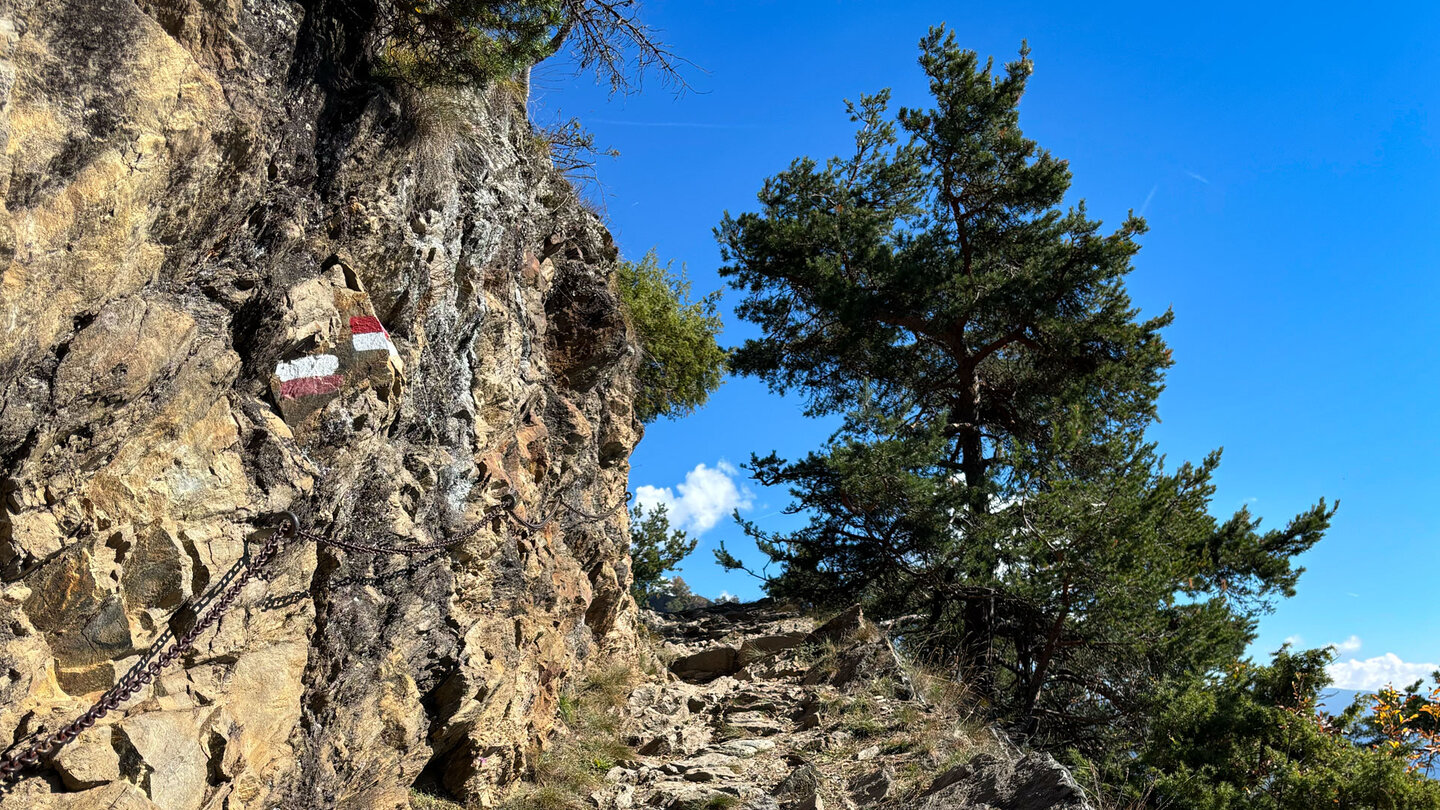 Weg entlang des Vellauer Felsenwegs