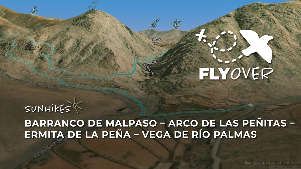 Fuerteventuras Felsschluchten im Flyover Video: Vom Barranco de Malpaso nach Vega de Río Palmas