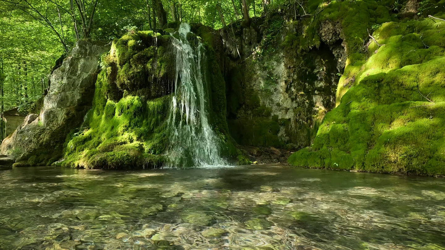Oberer Gütersteiner Wasserfall auf der Schwäbischen Alb