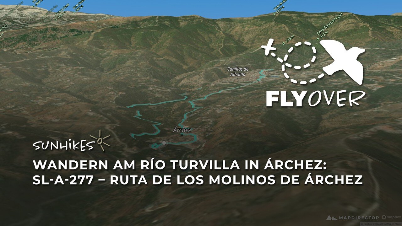 Historischer Mühlenweg in der Axarquía: Ruta de los Molinos de Árchez im 3D-Flyover Video