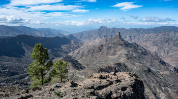 Blick vom Risco La Fogalera auf den Roque Bentayga