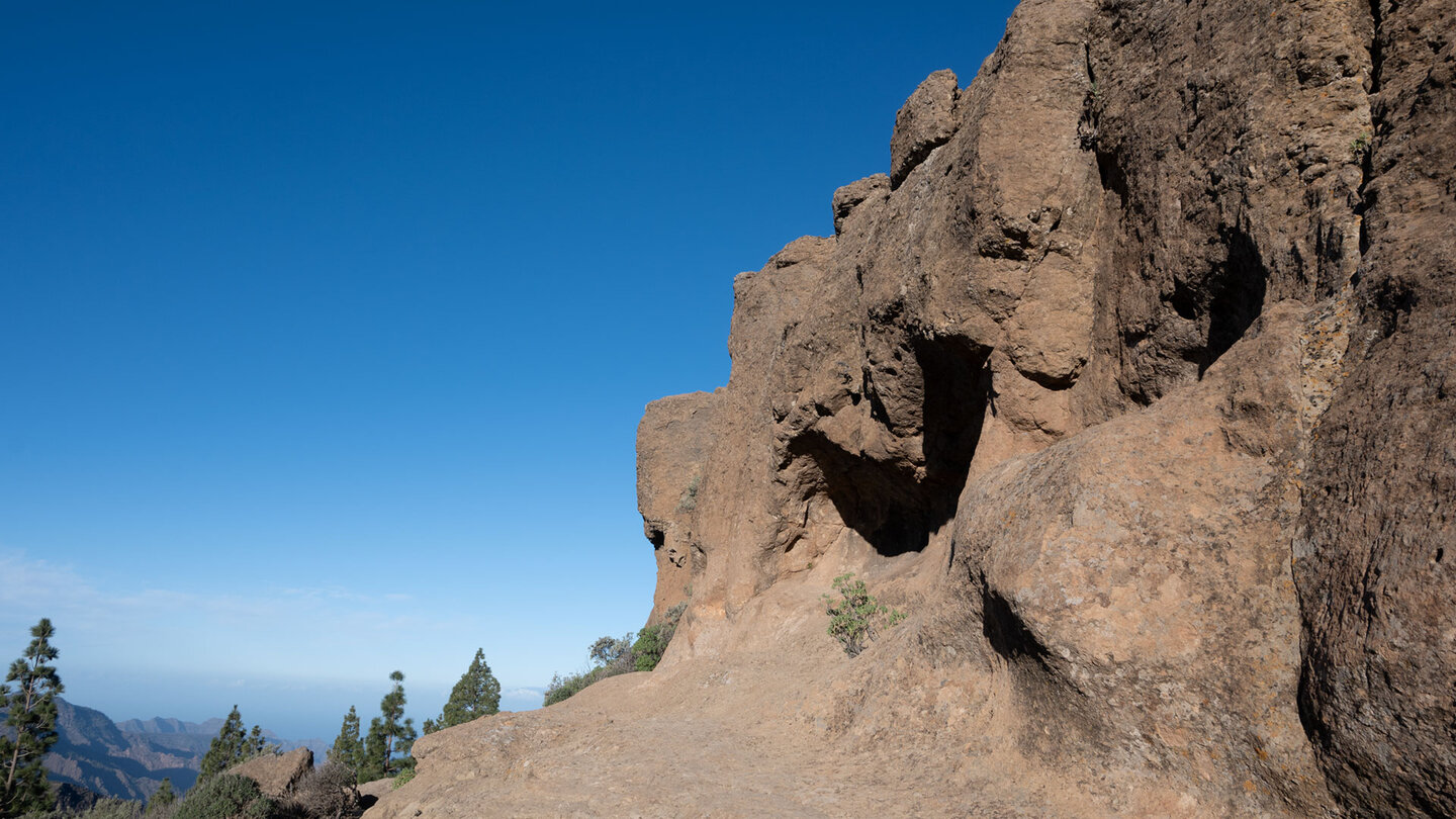 Aufstieg aufs Plateau des Roque Nublo