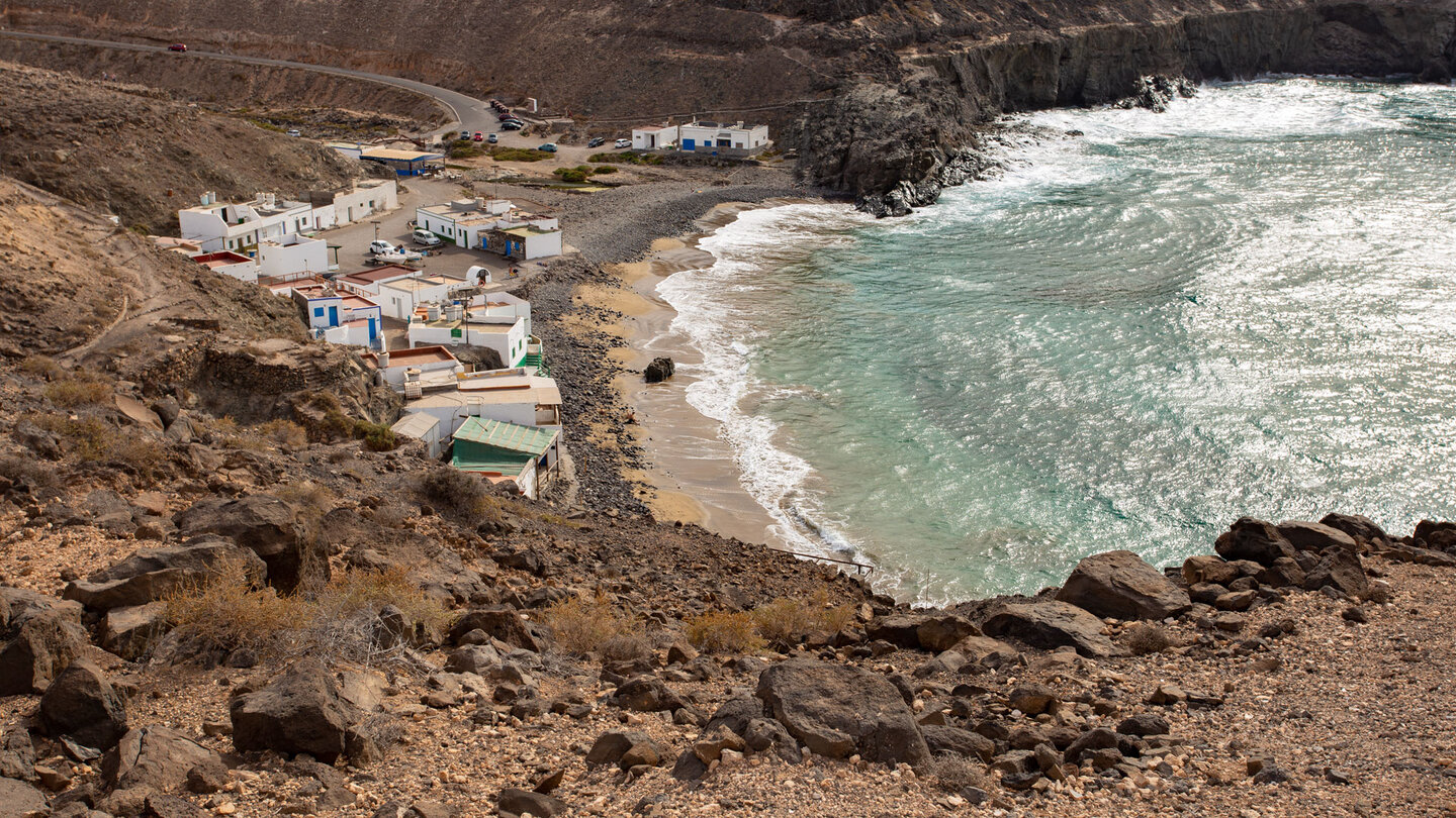 Blick auf die Bucht von Los Molinos von den Steilklippen