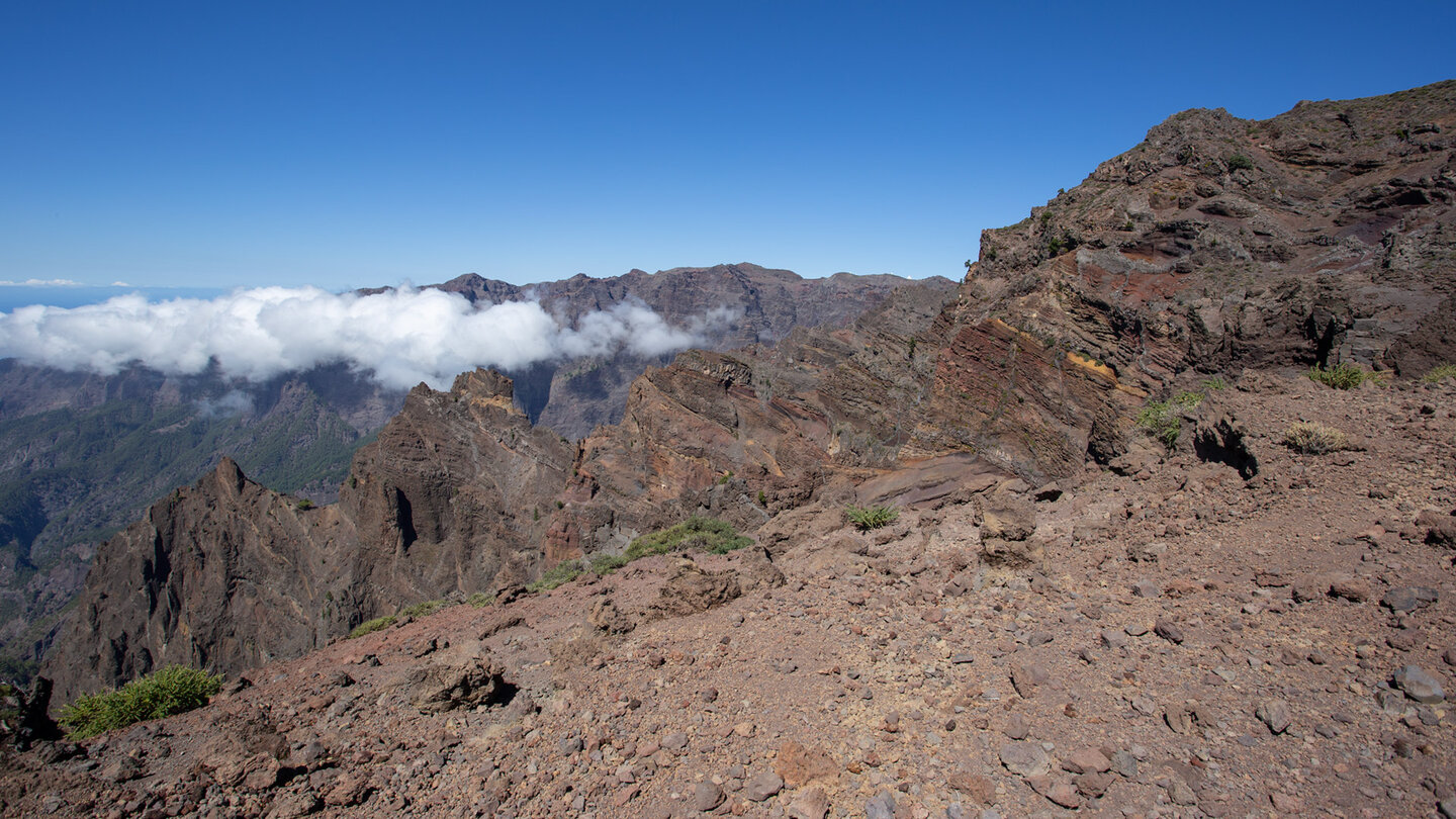 Panoramablicke über die Vulkanlandschaft entlang der Wanderung