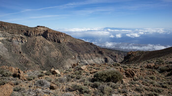 grandiose Aussicht vom Wanderweg auf den Süden der Insel Teneriffa