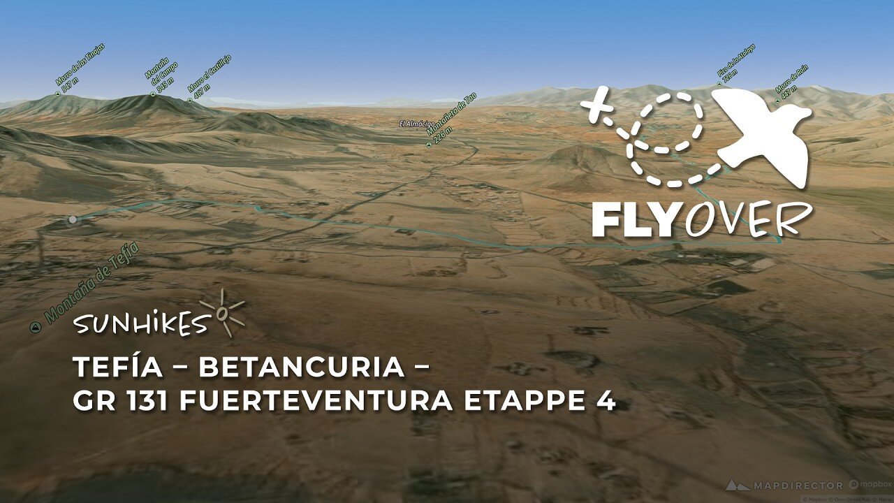 Historische Pfade durch Fuerteventura: Flyover der GR 131 Etappe 4 von Tefía nach Betancuria