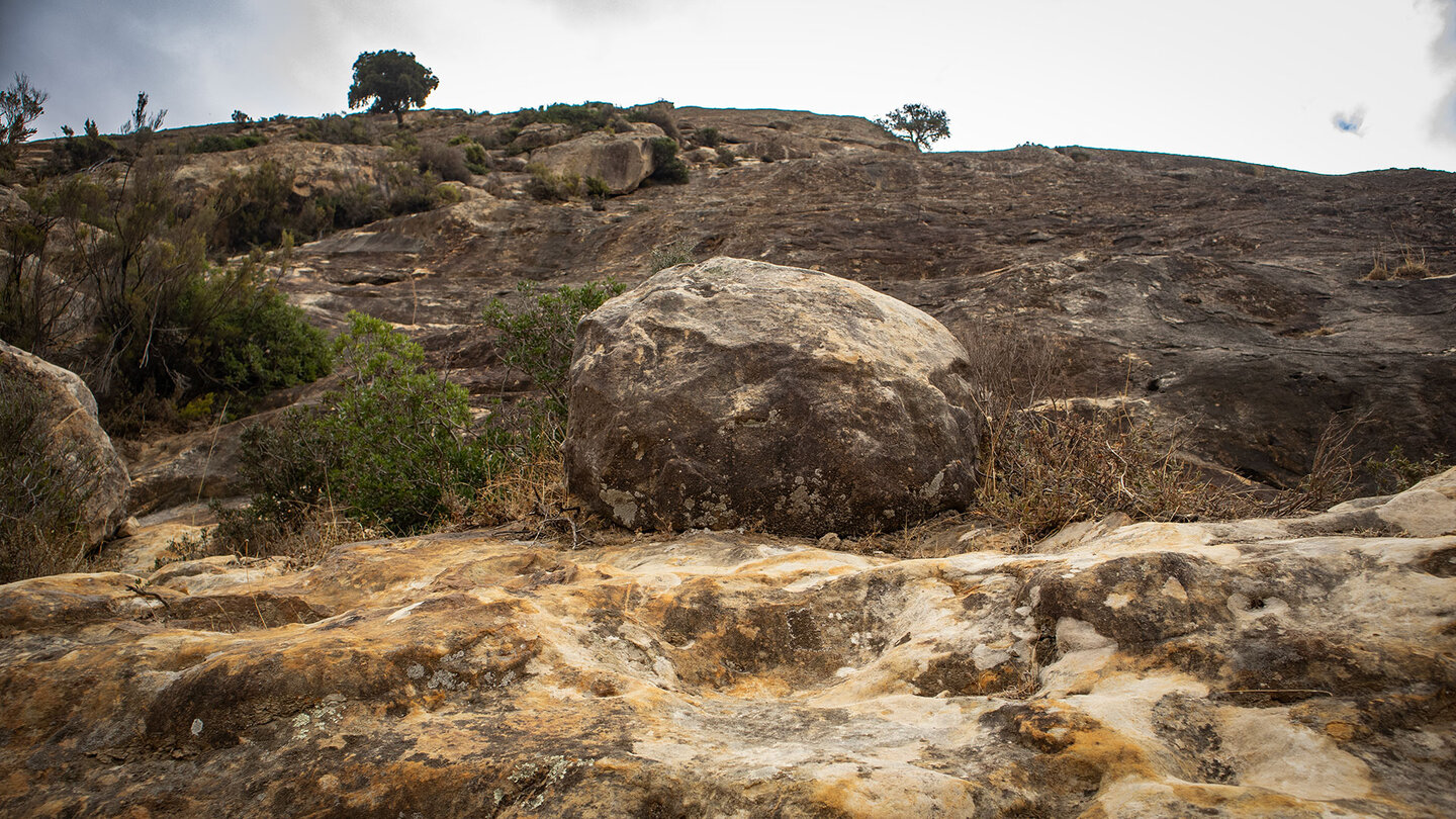 Felsflanken in der Schlucht des Río Hozgarganta