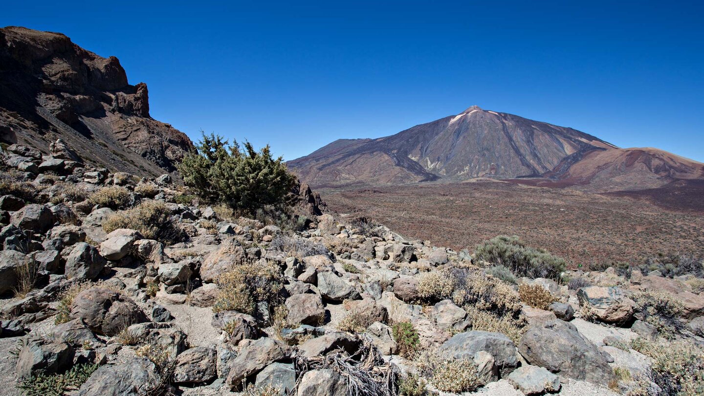 Ausblick von Wanderweg 5 Degollada de Guajara zum Teide