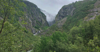 Blick in Richtung des Vøringsfossen