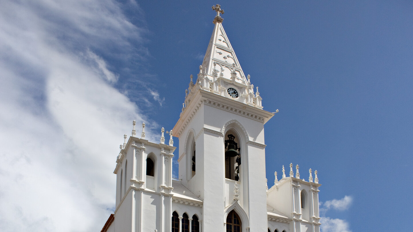 der Kirchturm der Iglesia de Nuestra Señora de la Luz in Los Silos