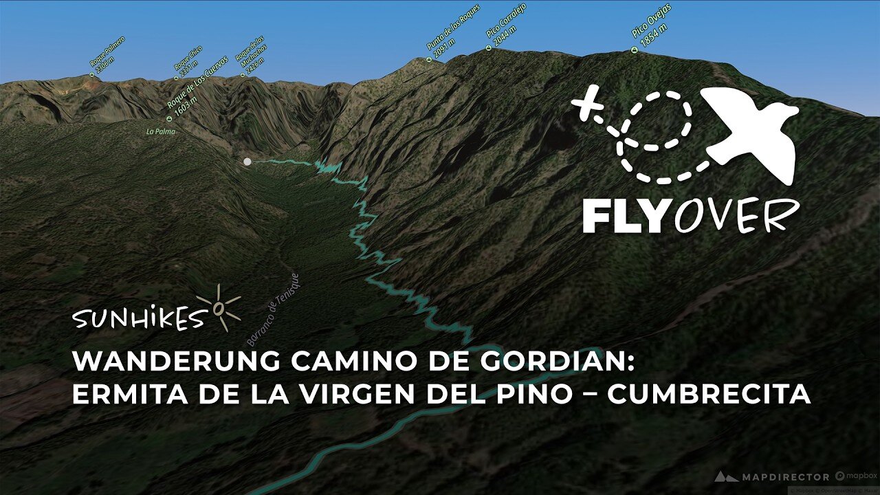Camino de Gordian: Wanderung von der Ermita Virgen del Pino zur Cumbrecita auf La Palma – Flyover