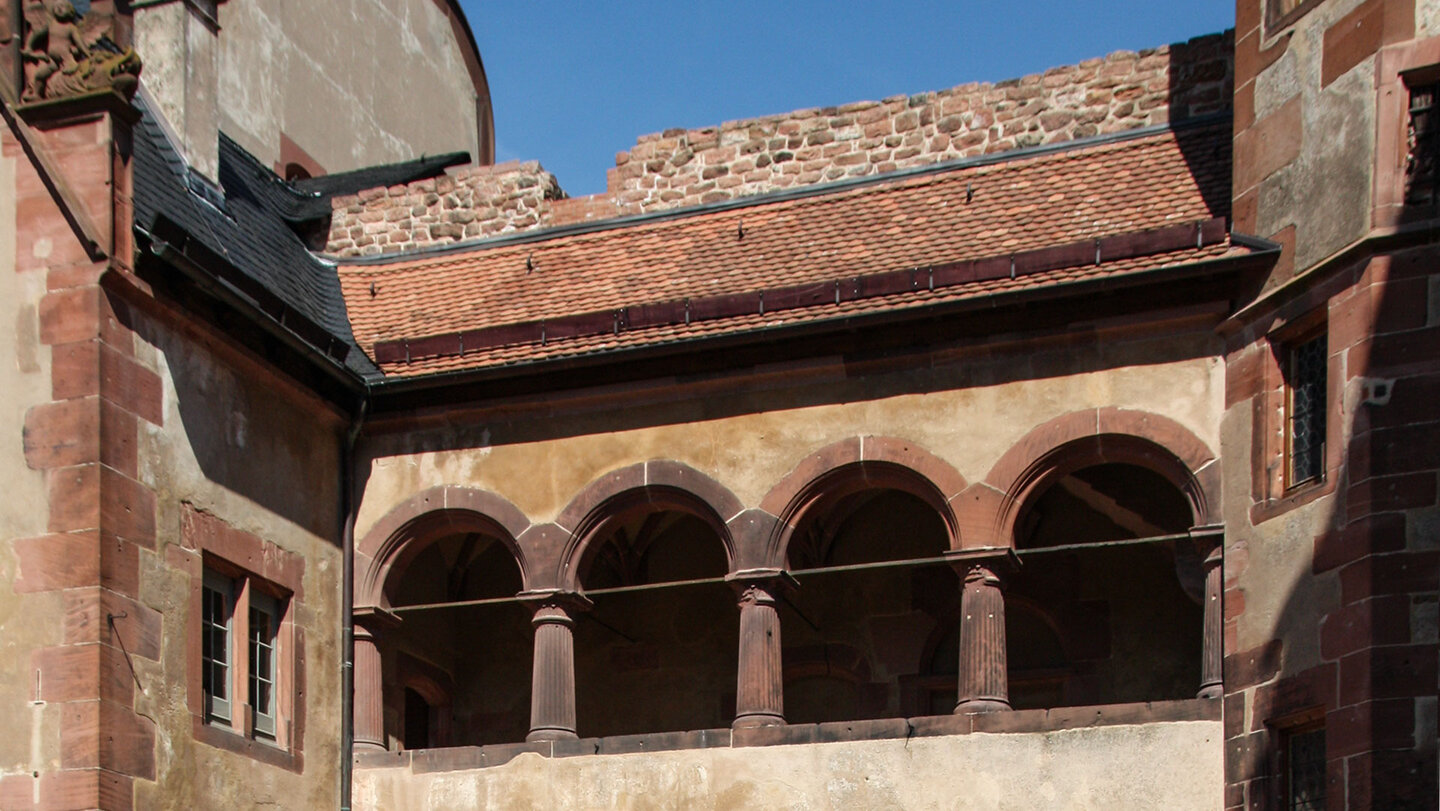 der Gläserne Saalbau des Heidelberger Schlosses der Gläserne Saalbau des Heidelberger Schlosses