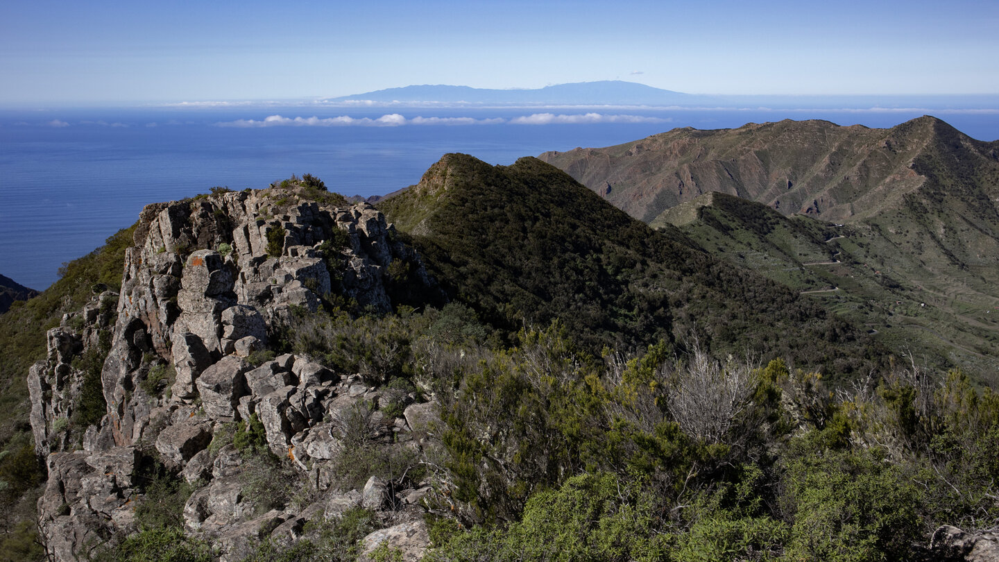 der Verlauf der Cumbre über den Barácan bis auf die Hochebene von Teno Alto der Verlauf der Cumbre über den Barácan bis auf die Hochebene von Teno Alto