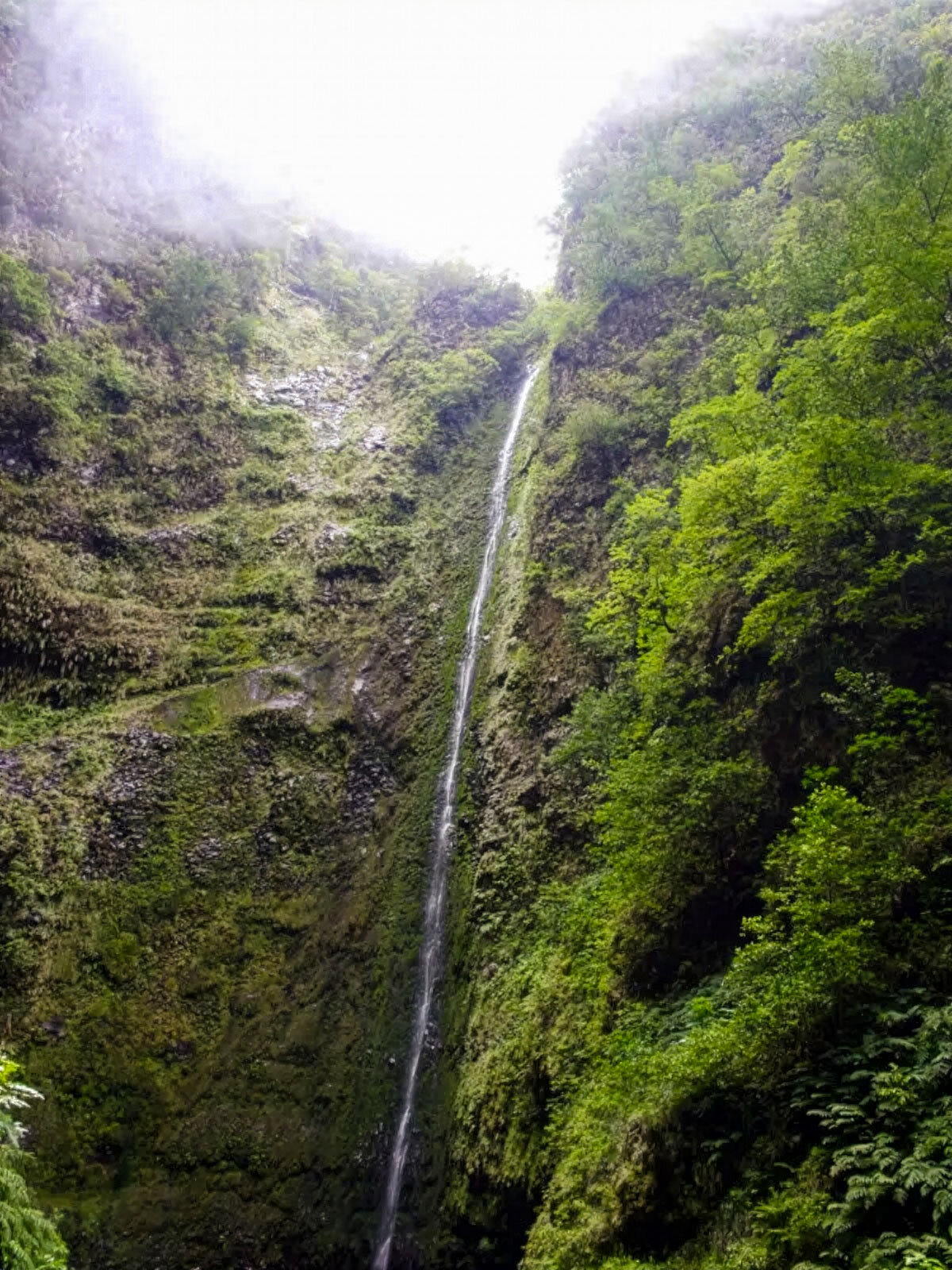 Wasserfall auf der Levadawanderung durch den Caldeirão Verde