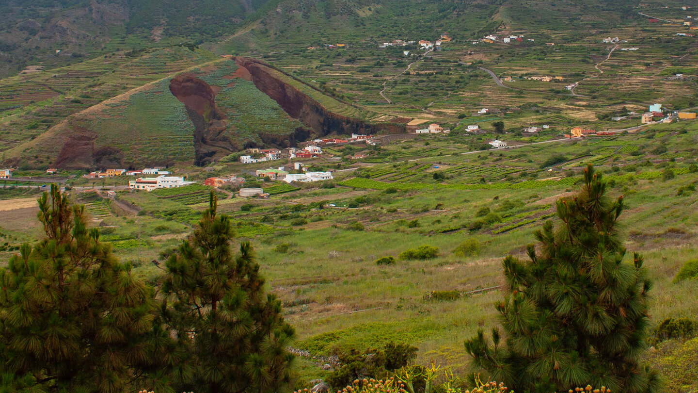 Blick auf den Montaña del Palmar bei der Abwanderung von Teno Alto