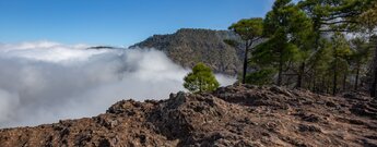 Wolken am Aussichtspunkt zum Roque Faneque