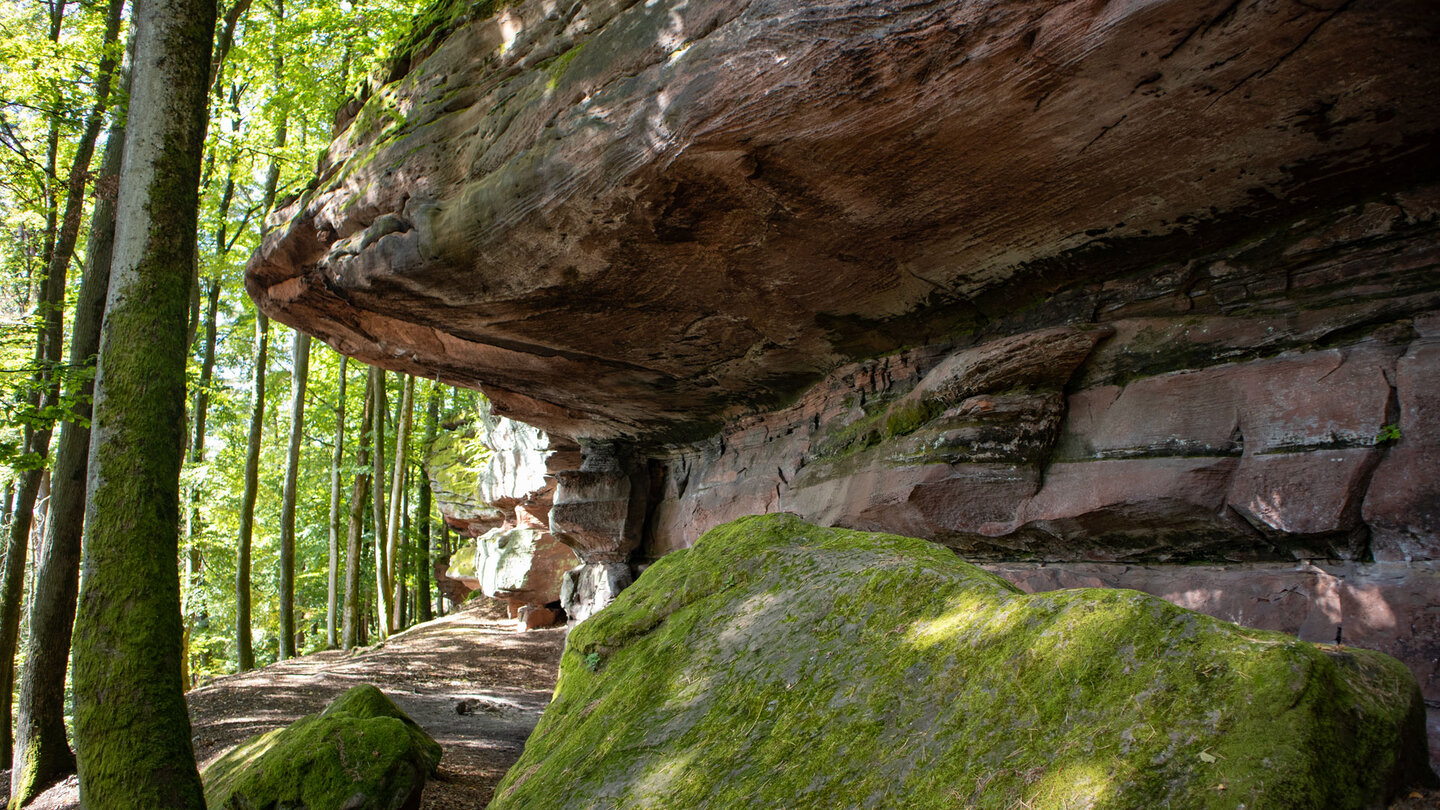 Wanderroute am Felsenriff Hohle Felsen