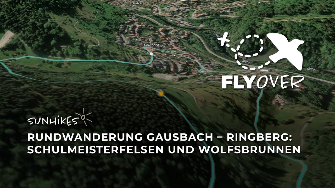Rundwanderung Gausbach - Ringberg:  Kauersbachtal, Schulmeisterfelsen und Wolfsbrunnen – Flyover