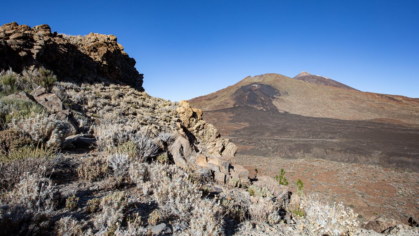 Blick vom Gipfel des el Cedro aufs Teide Massiv