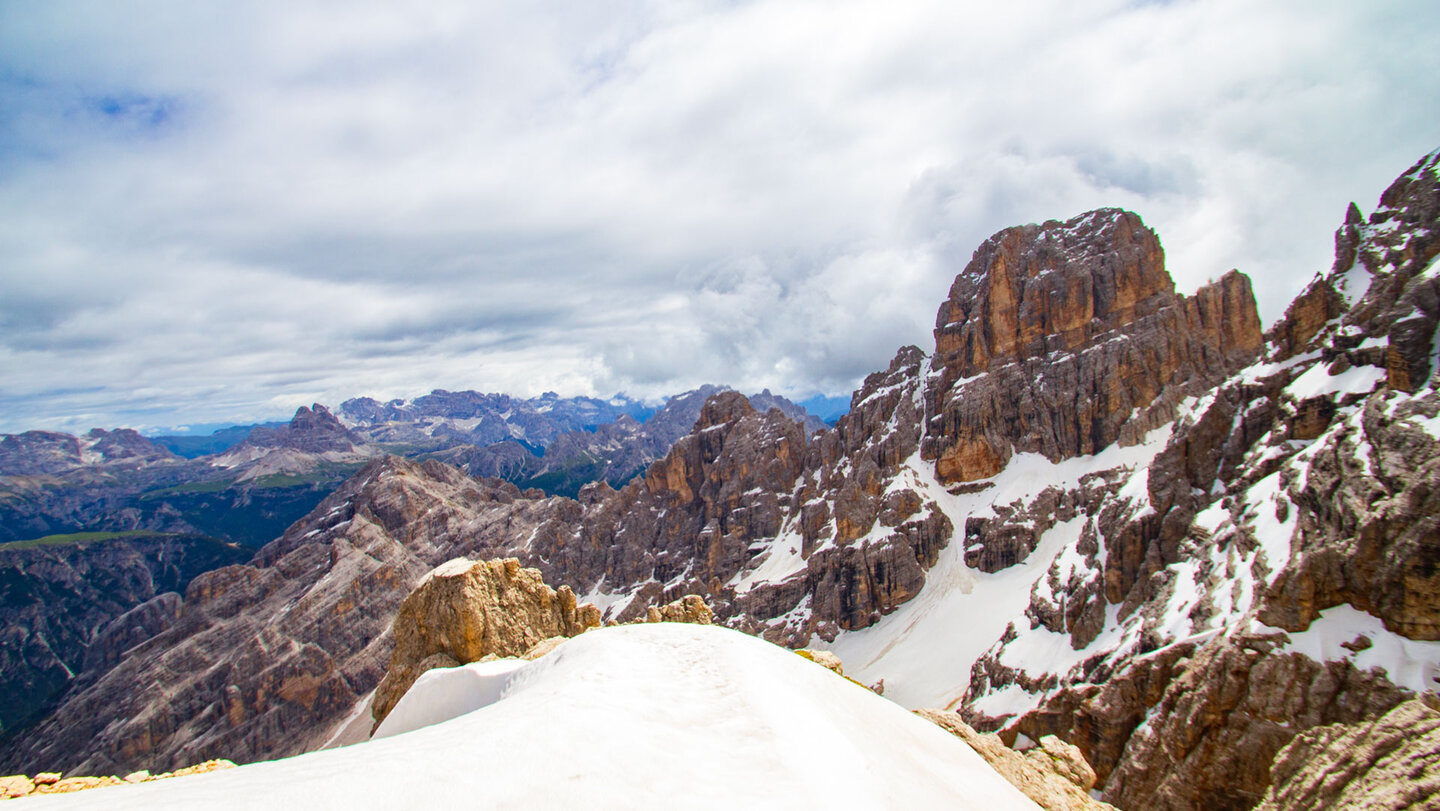 Blick zum Piz Popena vom Rifugio Lorenzi Piz Popena vom Rifugio Lorenzi
