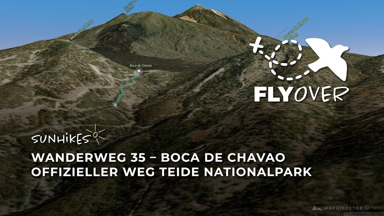 Wanderweg 35 zur Boca de Chavao: Die historische Passstrecke im 3D-Flyover Video