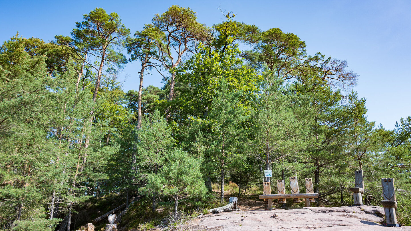Rastplatz auf dem Eulenfels bei Eppenbrunn Rastplatz auf dem Eulenfels