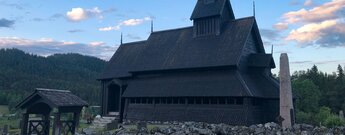 die Stabkirche von Eidsborg mit ihrer eindruckvollen Holzschindelfassade