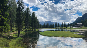 Ufer Antornosee Dolomiten