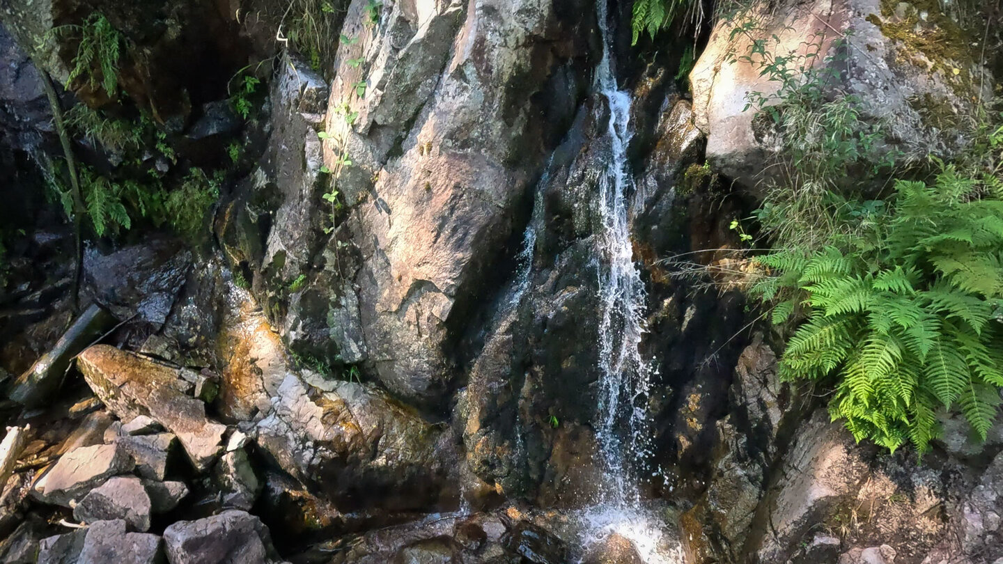 die Wanderung auf dem Sentier Robert passiert den Wasserfall Cascade Blondel auf dem Sentier Robert passiert man den Wasserfall Cascade Blondel