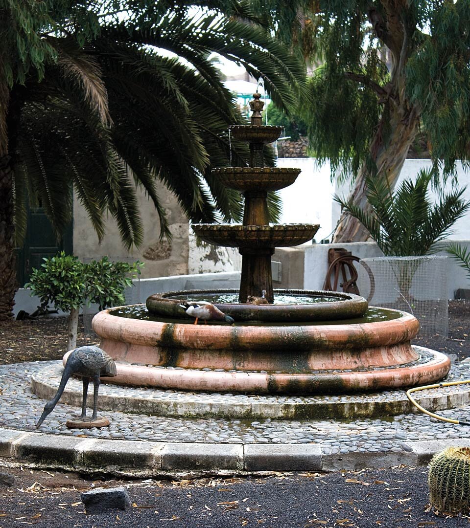 ein schön gestalteter Brunnen in Haría auf Lanzarote