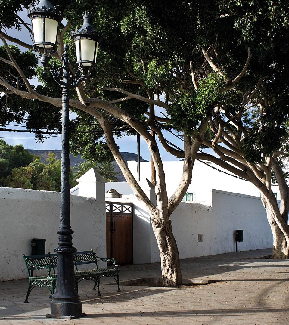 der Marktplatz Plaza León y Castillo in Haría auf Lanzarote
