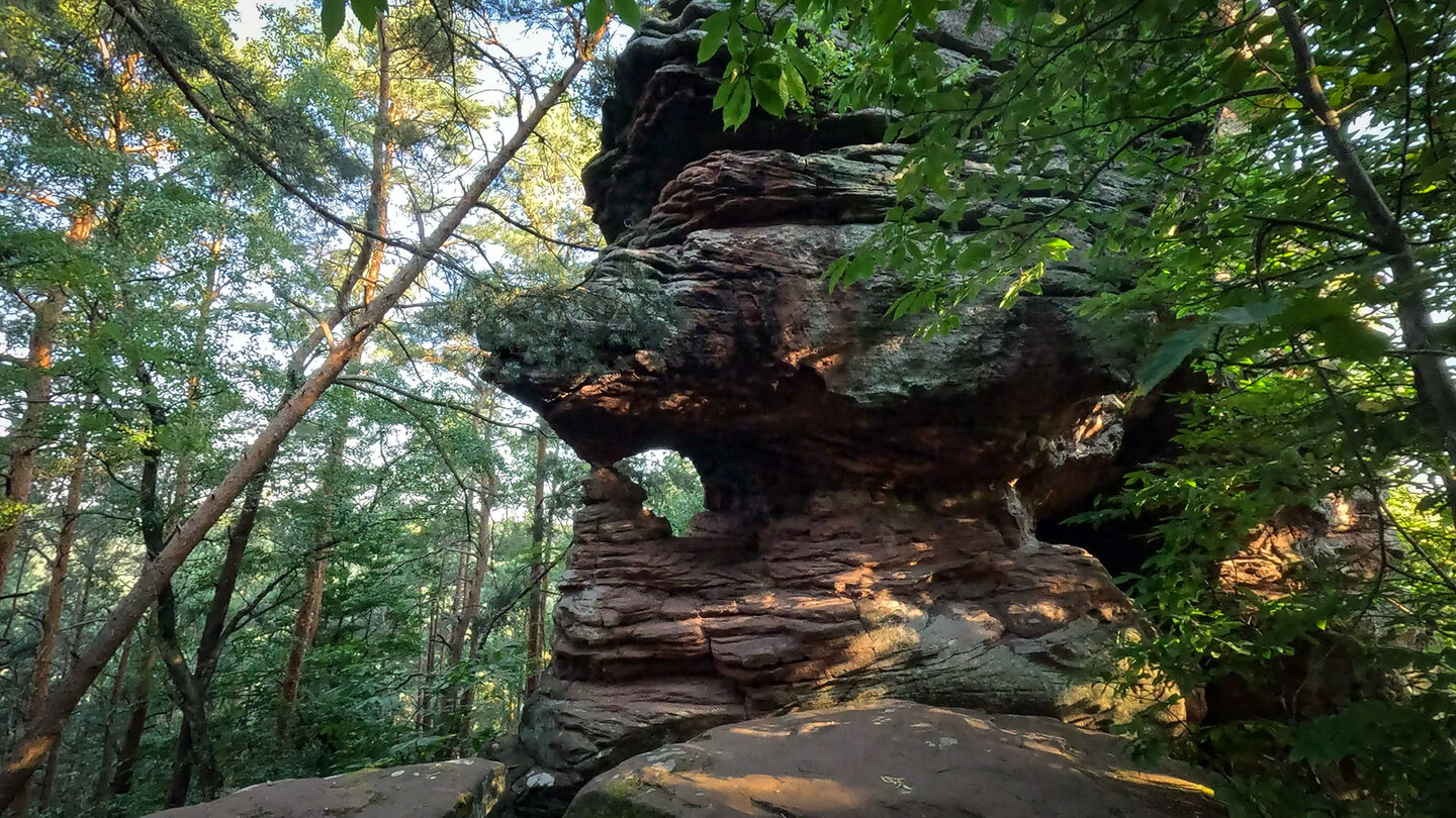 der Falkenstein am Dimbacher Buntsandstein Höhenweg Falkenstein am Dimbacher Buntsandstein Höhenweg