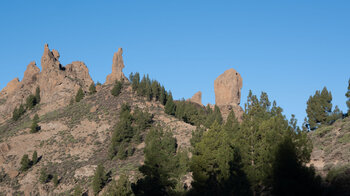 skurrile Felsformationen mit El Fraile und Roque Nublo