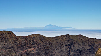 Blick auf die Insel Teneriffa mit dem Teide