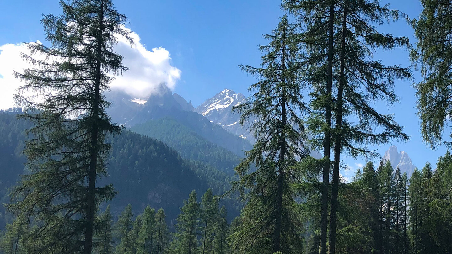 Schneefelder am Elferkofel in den Sextner Dolomiten Elferkofel in den Sextner Dolomiten
