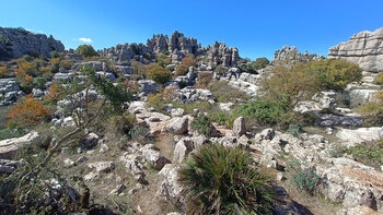 Ausblick auf die Felsen des El Torcal de Antequera