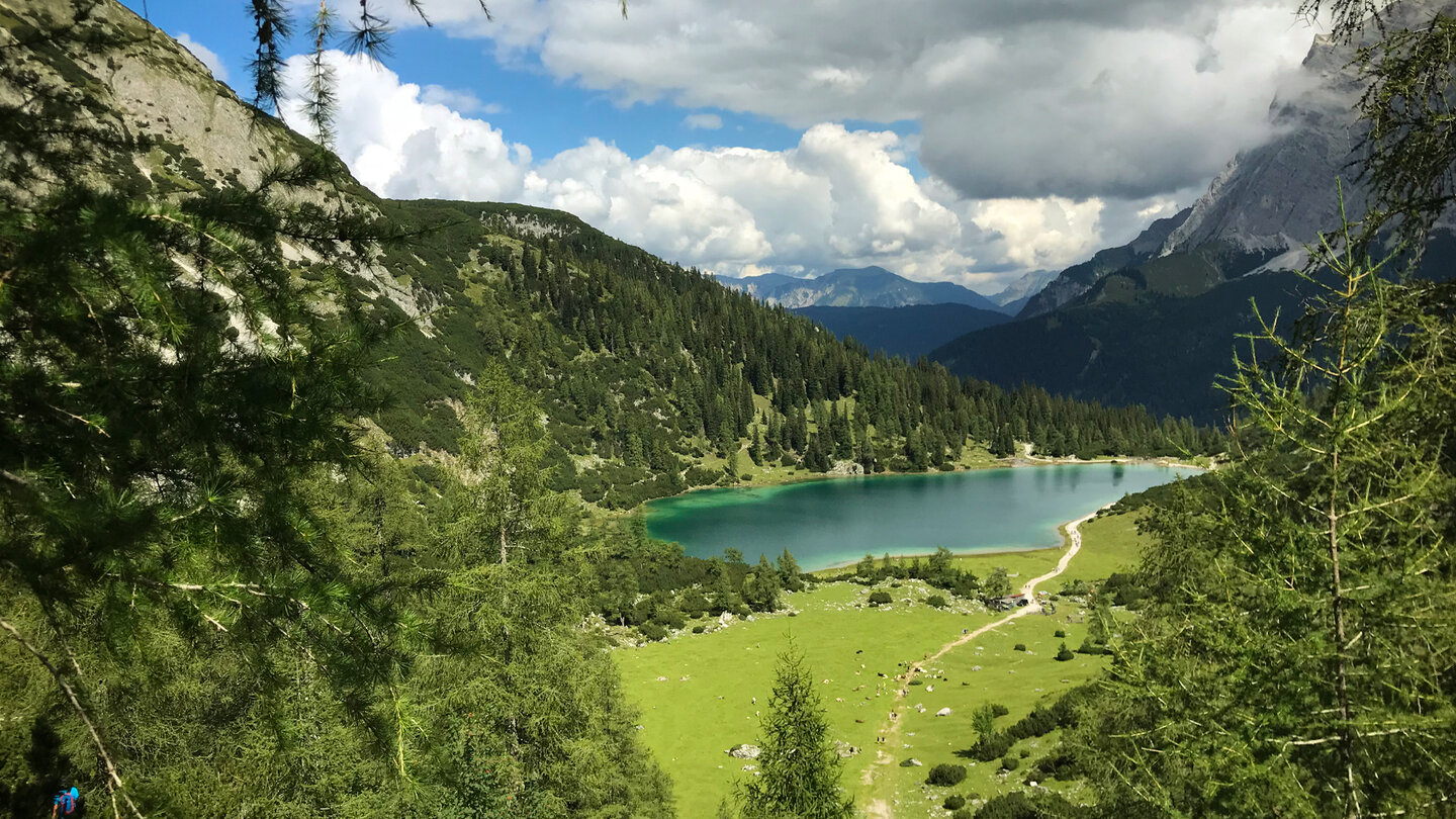 der Seebensee beim Aufstieg zur Coburger Hütte