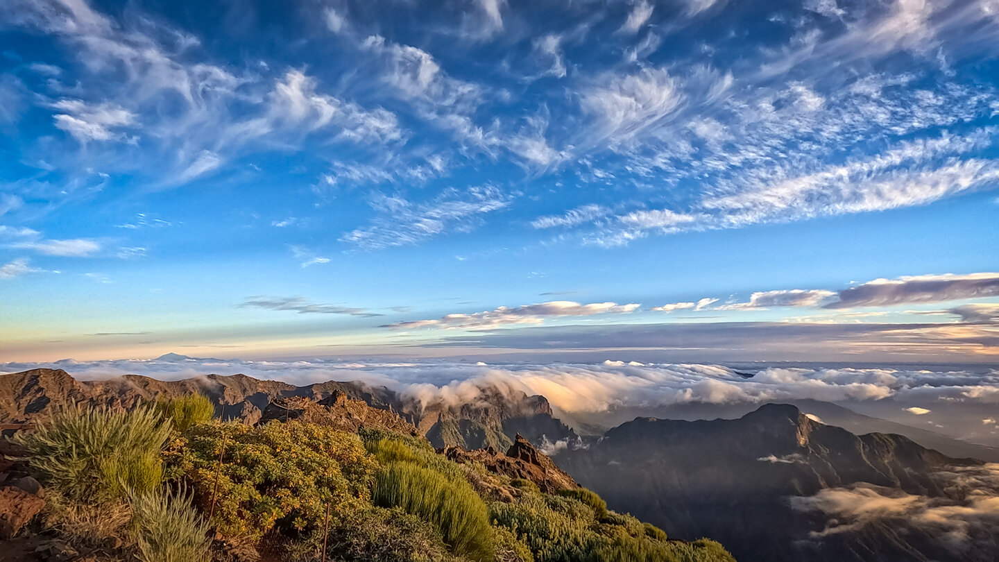 heranziehendes Wolkenmeer am Roque de los Muchachos