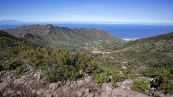 das Tal von El Palmar vor dem Bergmassiv Teno Alto