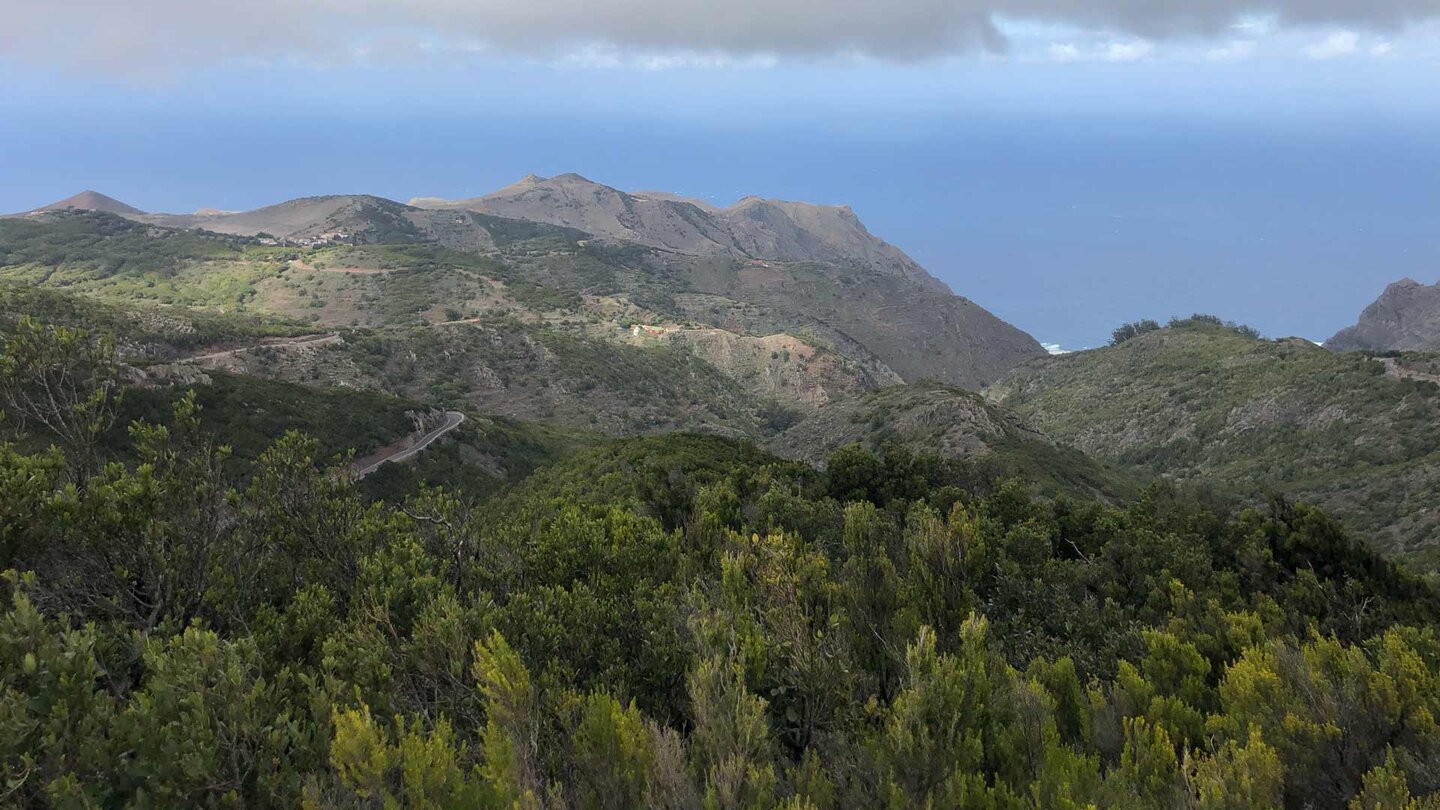 Blick vom Gipfel des Altos de Baracán nach Teno Alto