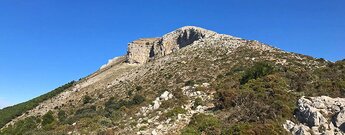 Blick hinauf zum Monte Huma
