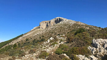 Blick hinauf zum Monte Huma