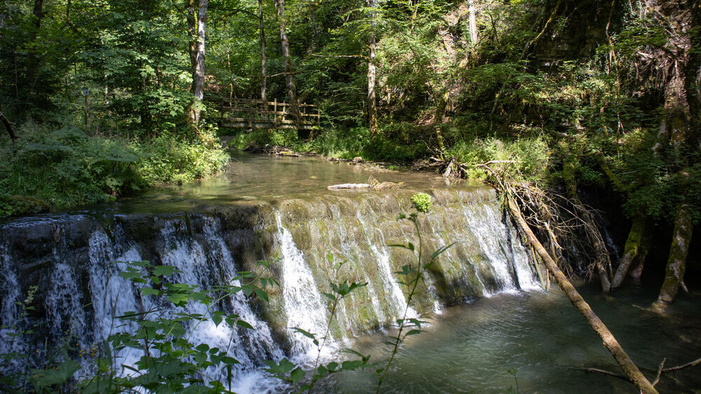 Fallstufe entlang der Gauchach