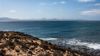 Blick auf die Vulkane von Lanzarote