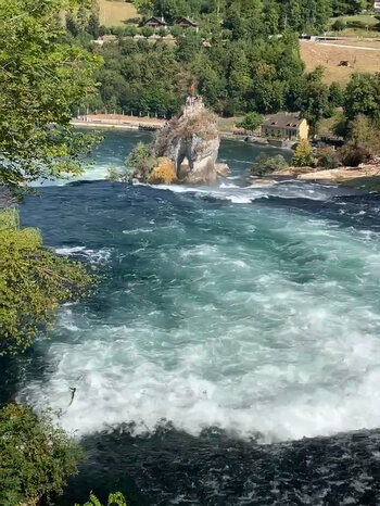 Blick vom Schloss Laufen auf den Rheinfelsen