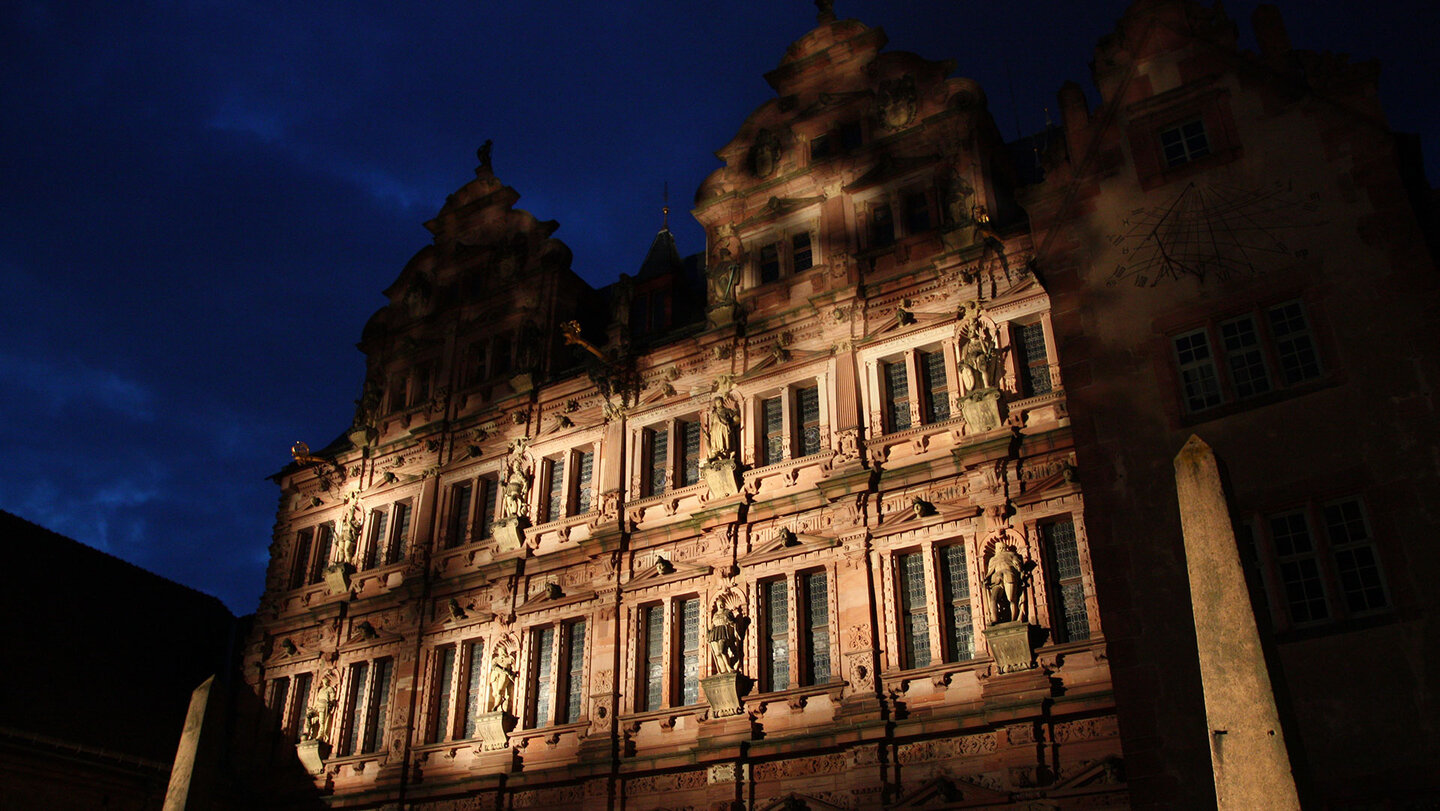 der Friedrichsbau im Heidelberger Schloss Friedrichsbau im Heidelberger Schloss