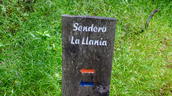 die mittellange Route auf dem Sendero la Llanía folgt der orangen Markierung