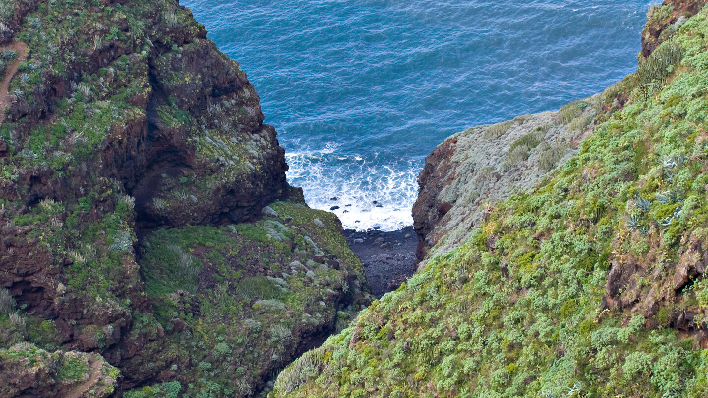 Mündung des Barranco de Fagundo zum Meer